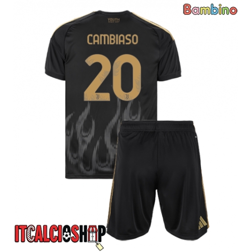 Juventus Andrea Cambiaso #20 Terza Maglia Bambino 2026-27 Manica Corta (+ Pantaloni corti)